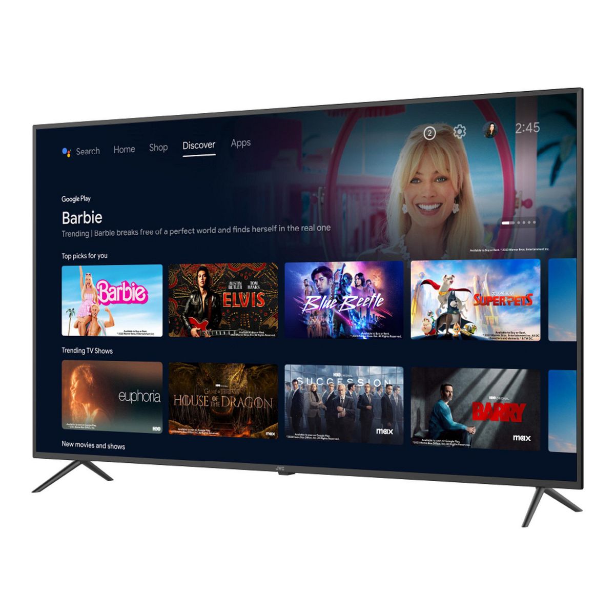 JVC - Televisor LED 65 " 4K Ultra HD Android TV LT-65KB608