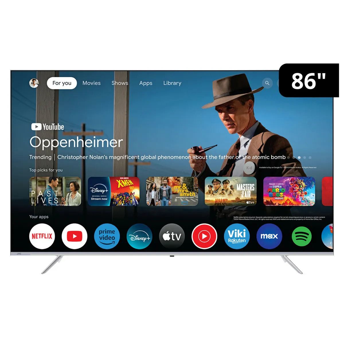 JVC - Televisor Smart TV JVC 86" 4K QLED Google TV LT-86KM748