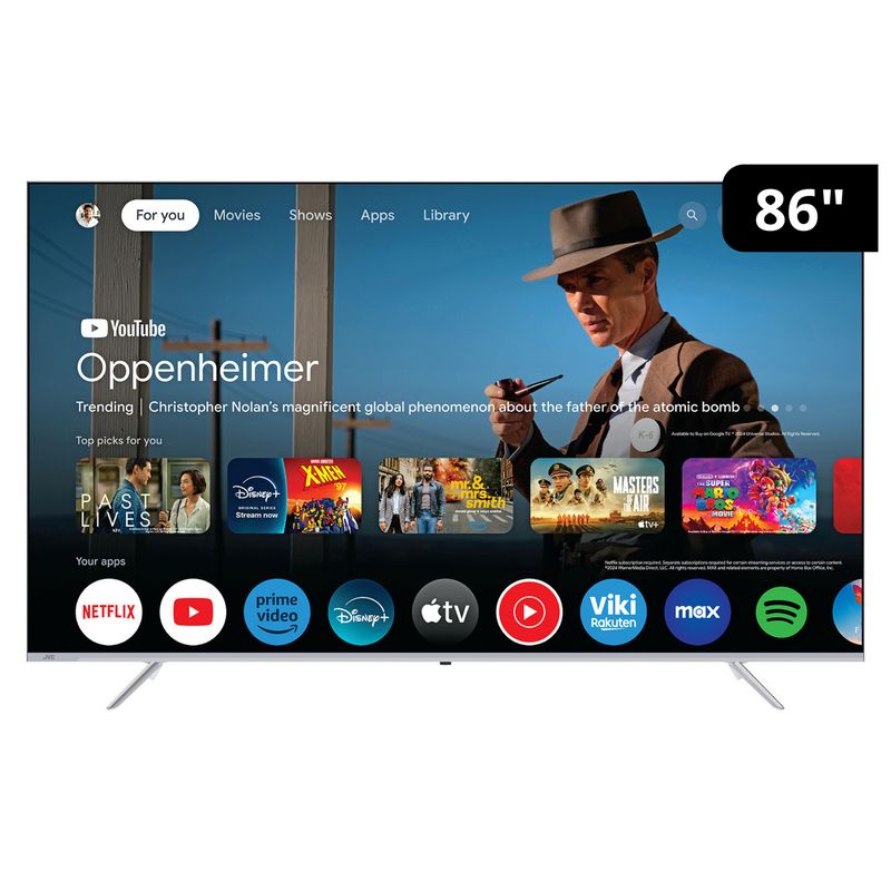 JVC - Televisor QLED 86 " 4K Ultra HD Google TV LT-86KM748