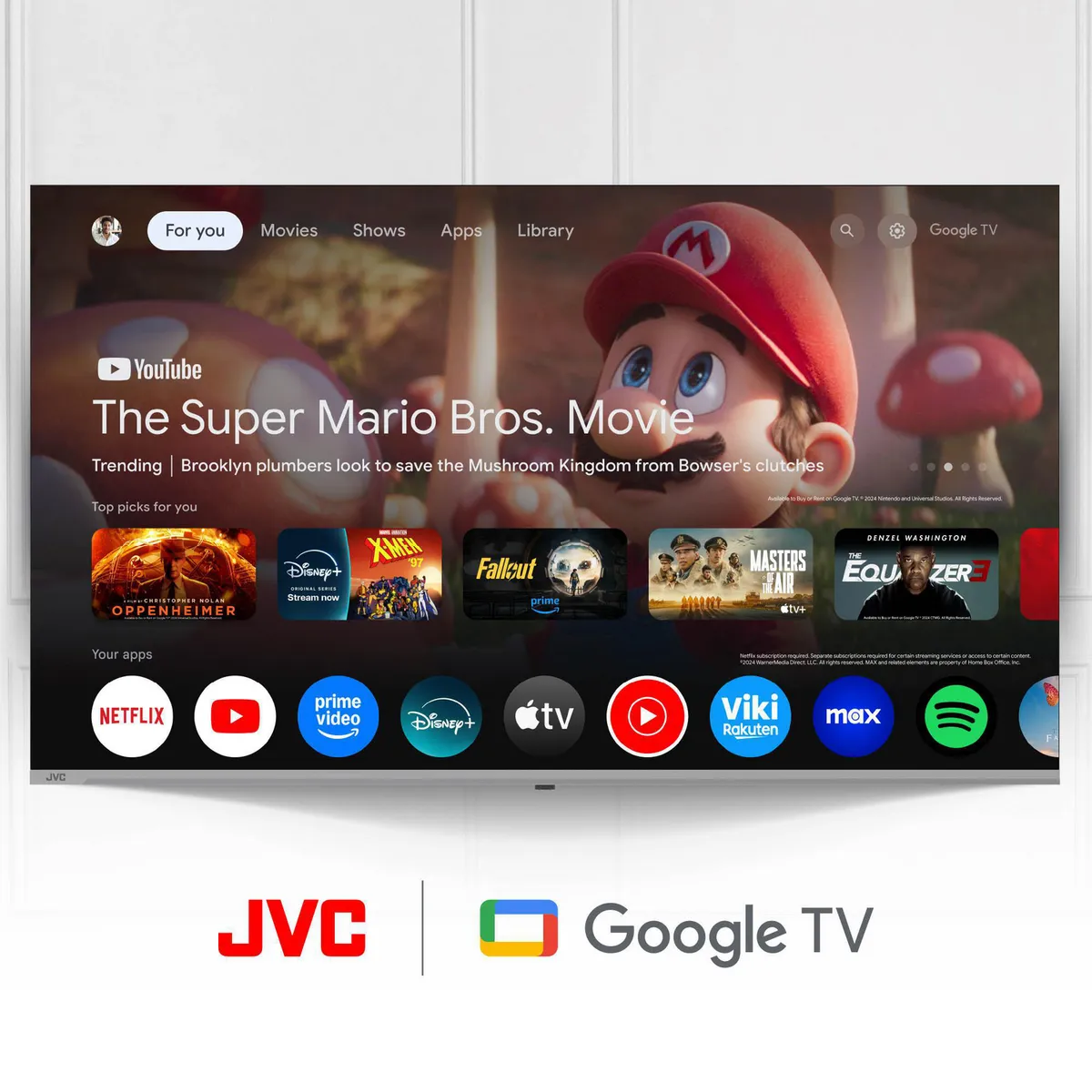 JVC - Televisor QLED 65 " 4K Ultra HD Google TV LT-65KM748.