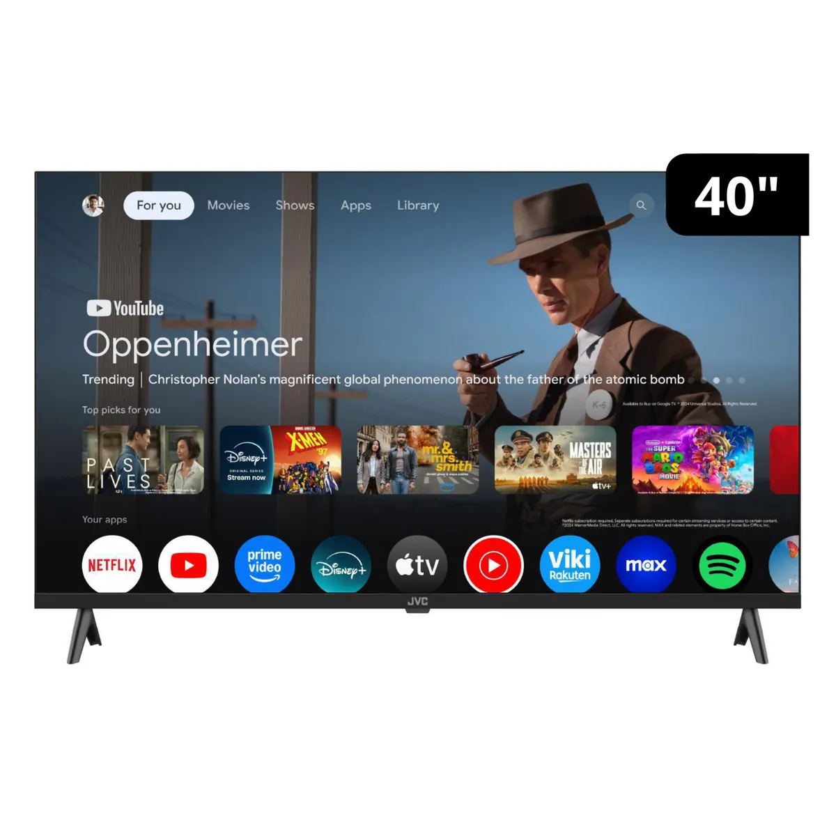JVC - Televisor LED 40 " Full HD Google TV LT-40KB448