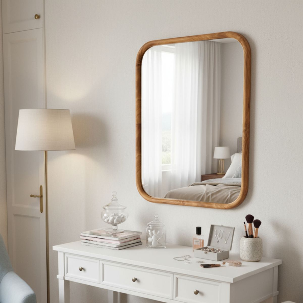 JUST HOME COLLECTION - Espejo de Forma 60x80 cm Natural