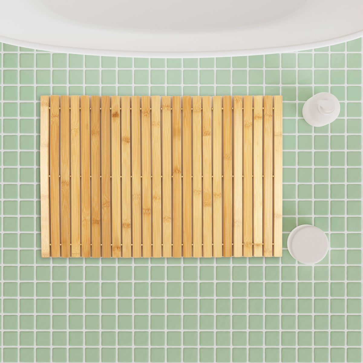JUST HOME COLLECTION - Piso de Baño Bambú 40x60 cm