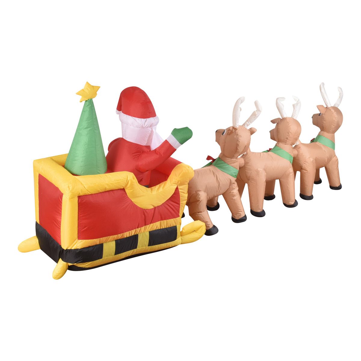 DEAR SANTA - Trineo con Renos Inflable 280 cm