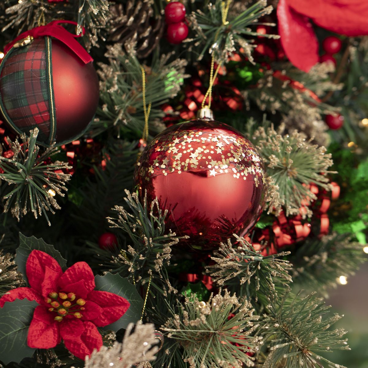 DEAR SANTA - Esfera Roja Confeti 10 cm Xmas Story