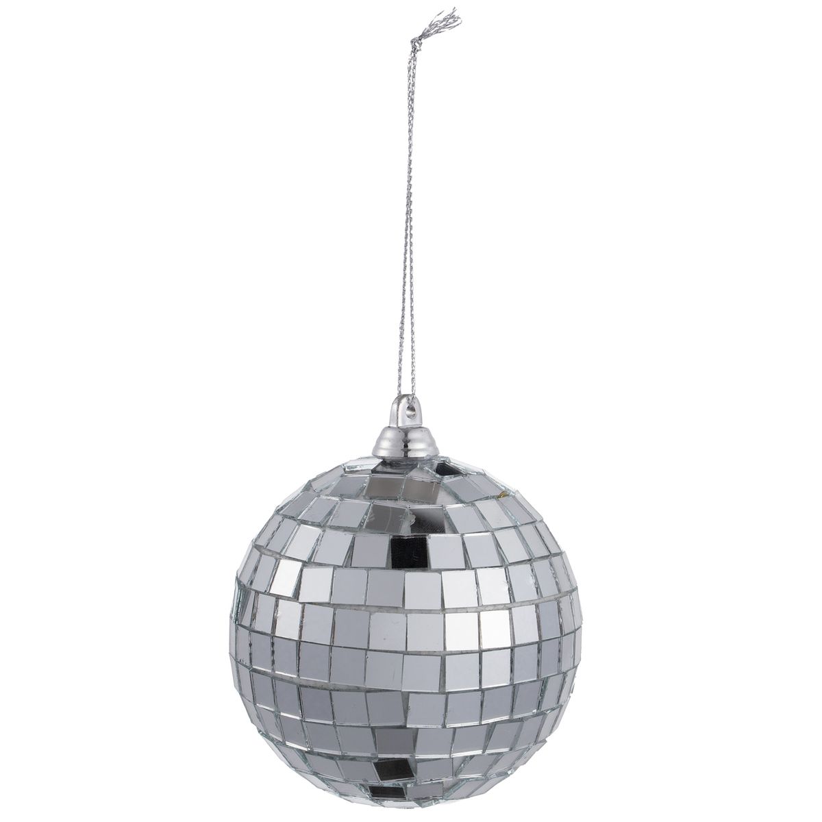 DEAR SANTA - Esfera Disco Plateada 7.5 cm Illusion