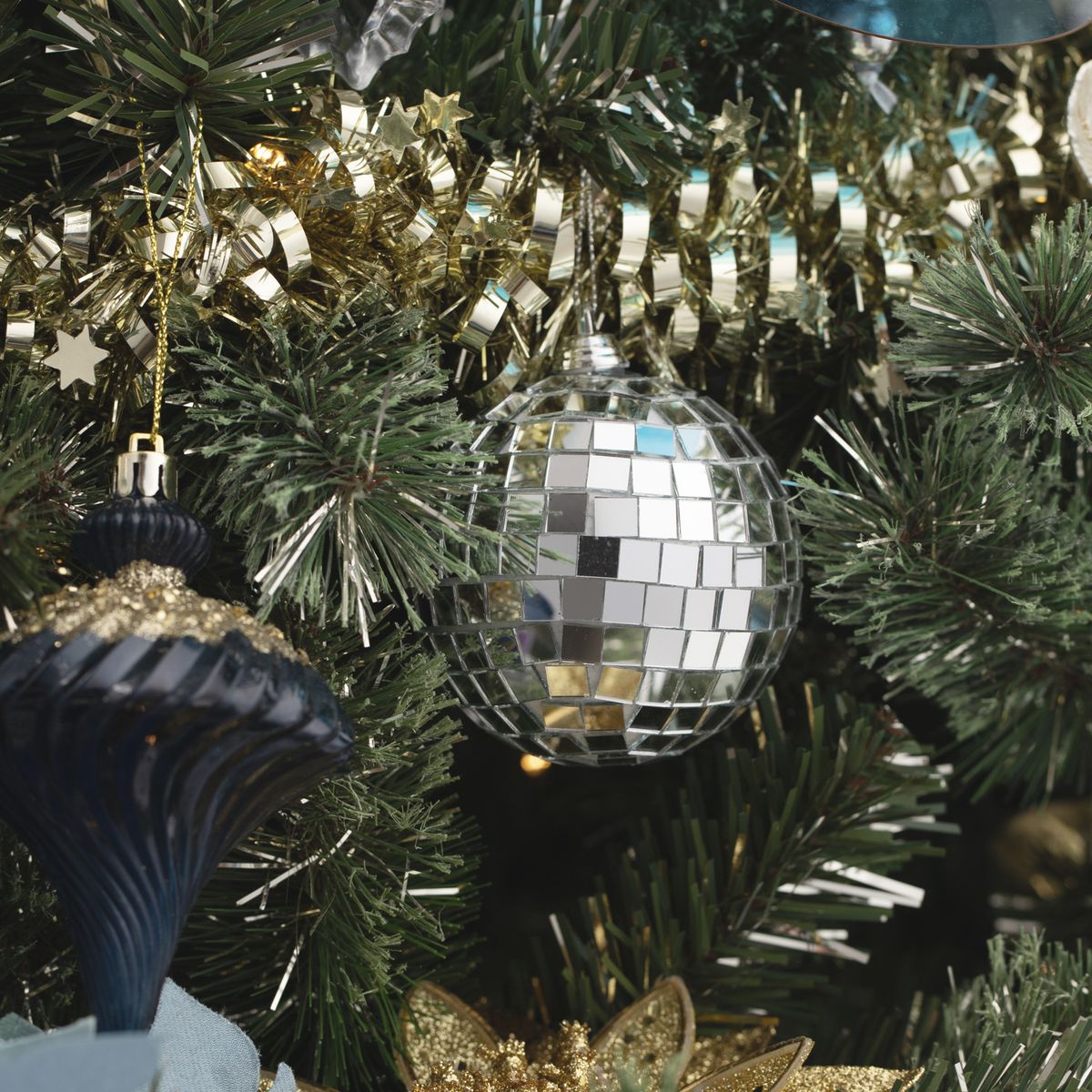 DEAR SANTA - Esfera Disco Plateada 7.5 cm Illusion