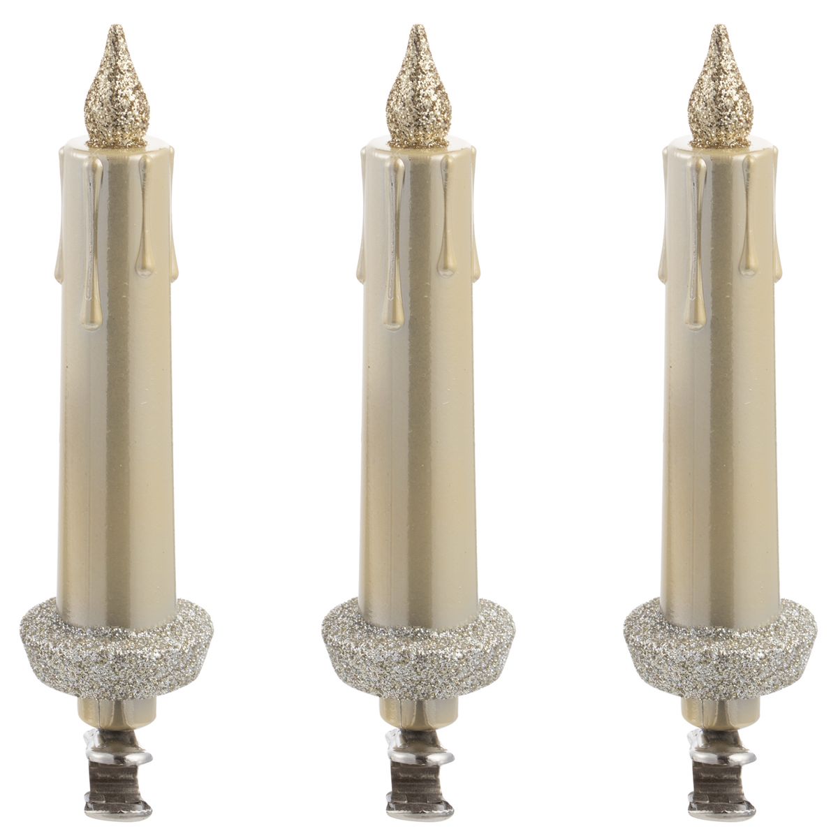 DEAR SANTA - Set 3 Velas Navidad 11cm con Clip