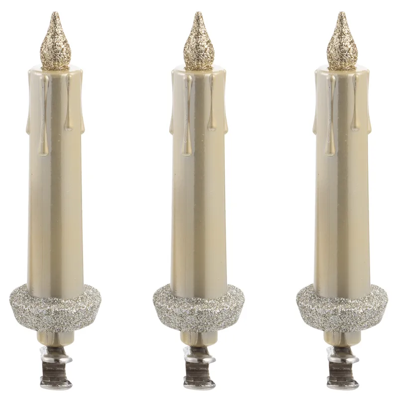 DEAR SANTA - Set 3 Velas Navidad 11cm con Clip