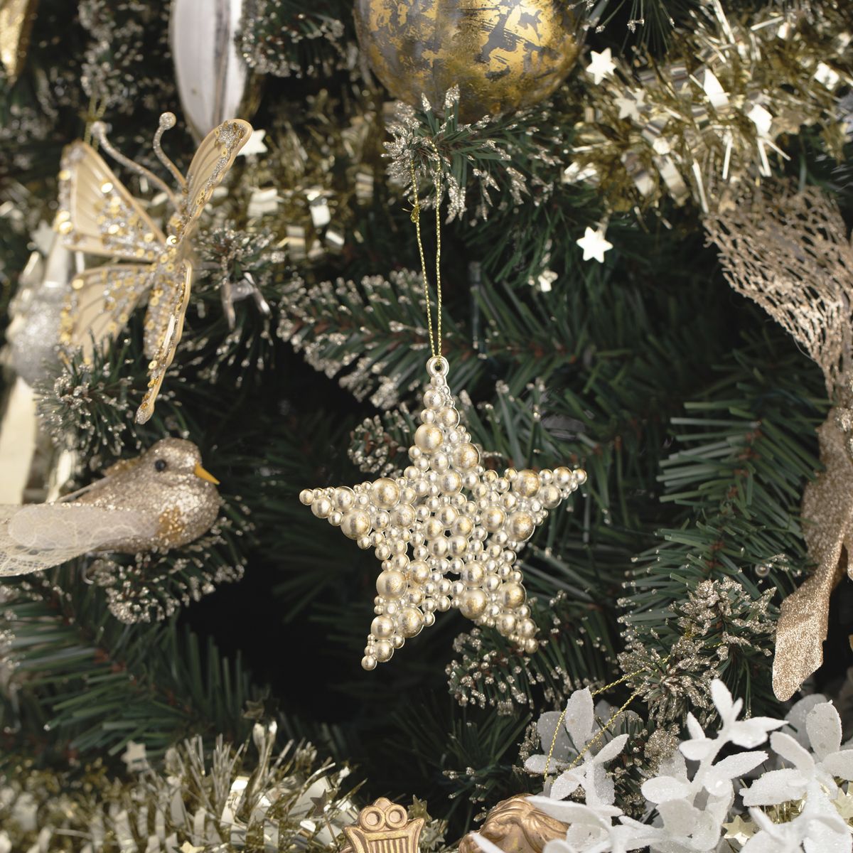 Set 2 Estrellas Navidad 9cm Dorado, marca DEAR SANTA - Foto 2