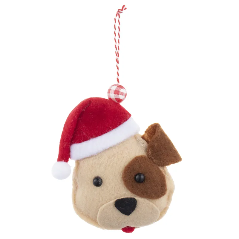 DEAR SANTA - Cabeza Perro Colgante Navidad 11cm