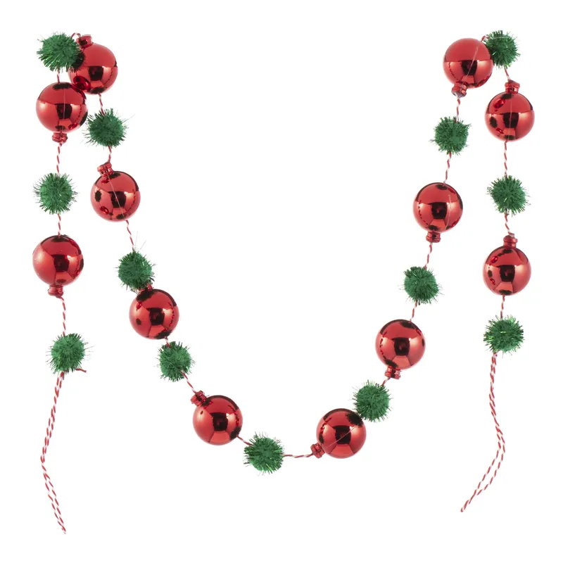 DEAR SANTA - Guirnalda Navidad Pompón 120cm