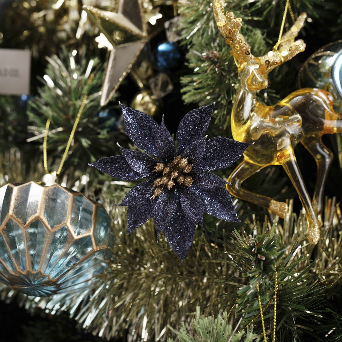 DEAR SANTA - Set 3 Poinsettia Navidad 8cm