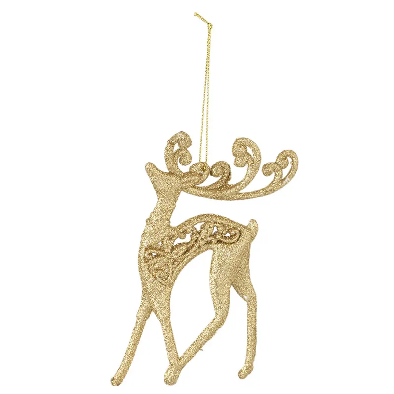 DEAR SANTA - Reno Colgante Dorado Brillante 13 cm