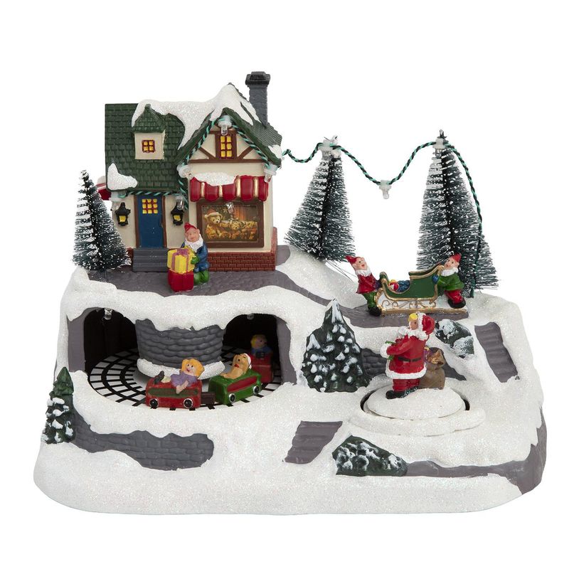 DEAR SANTA - Villa Santa Casa con Tren 17 cm