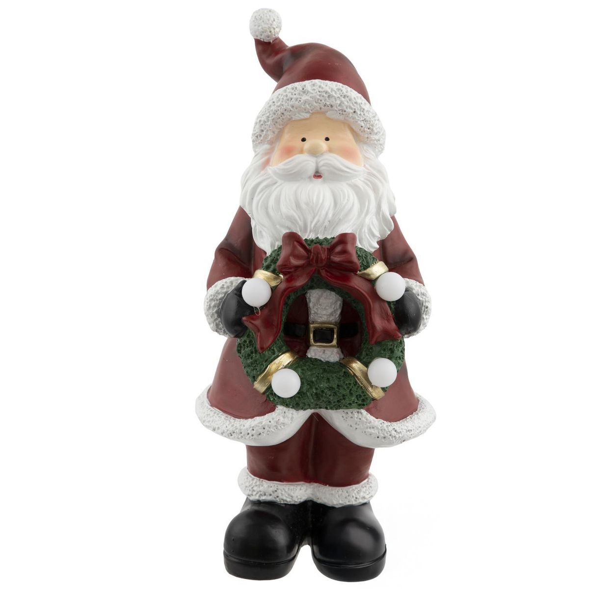 DEAR SANTA - Santa Decorativo con Corona LED Rojo