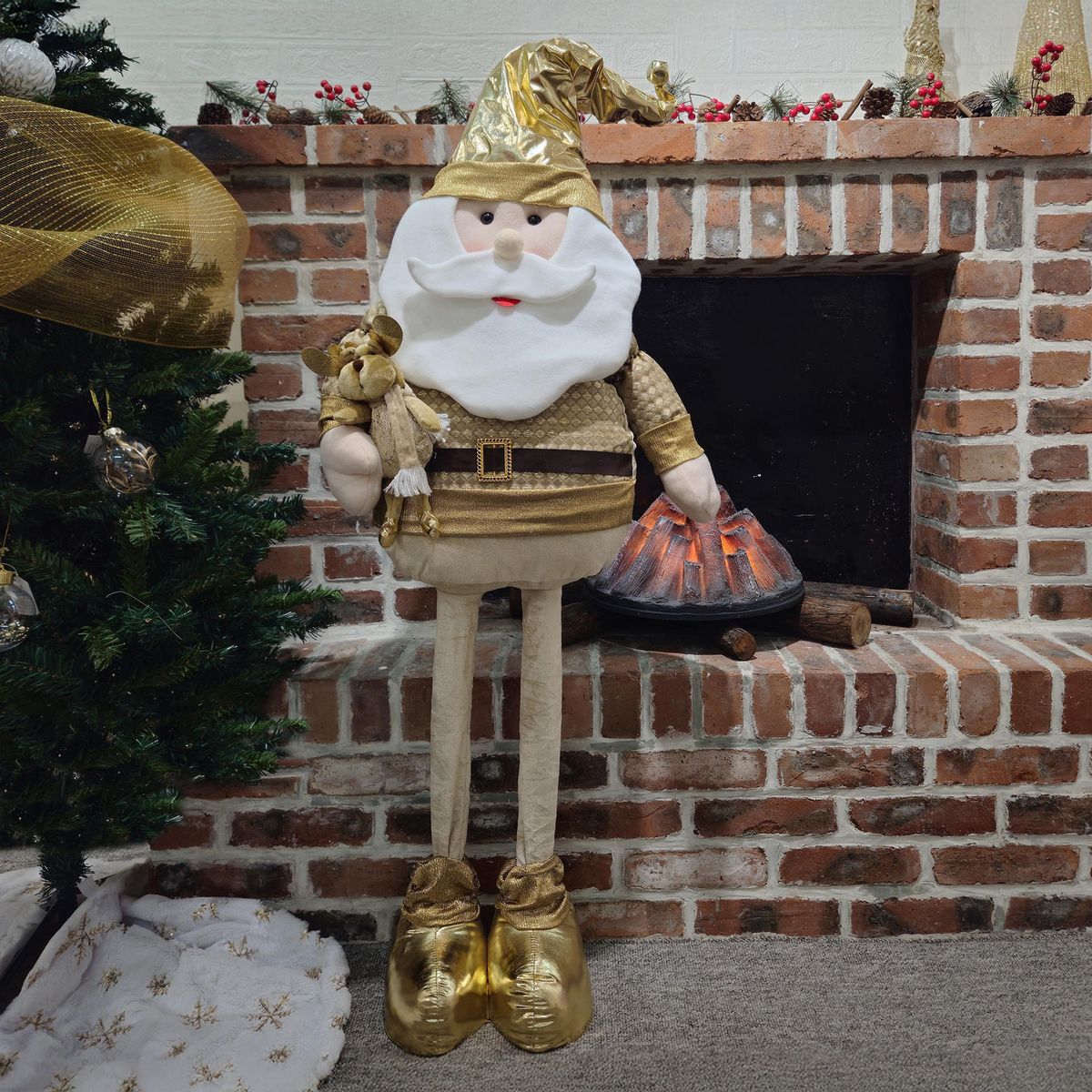 DEAR SANTA - Santa Extensible Dorado 132cm