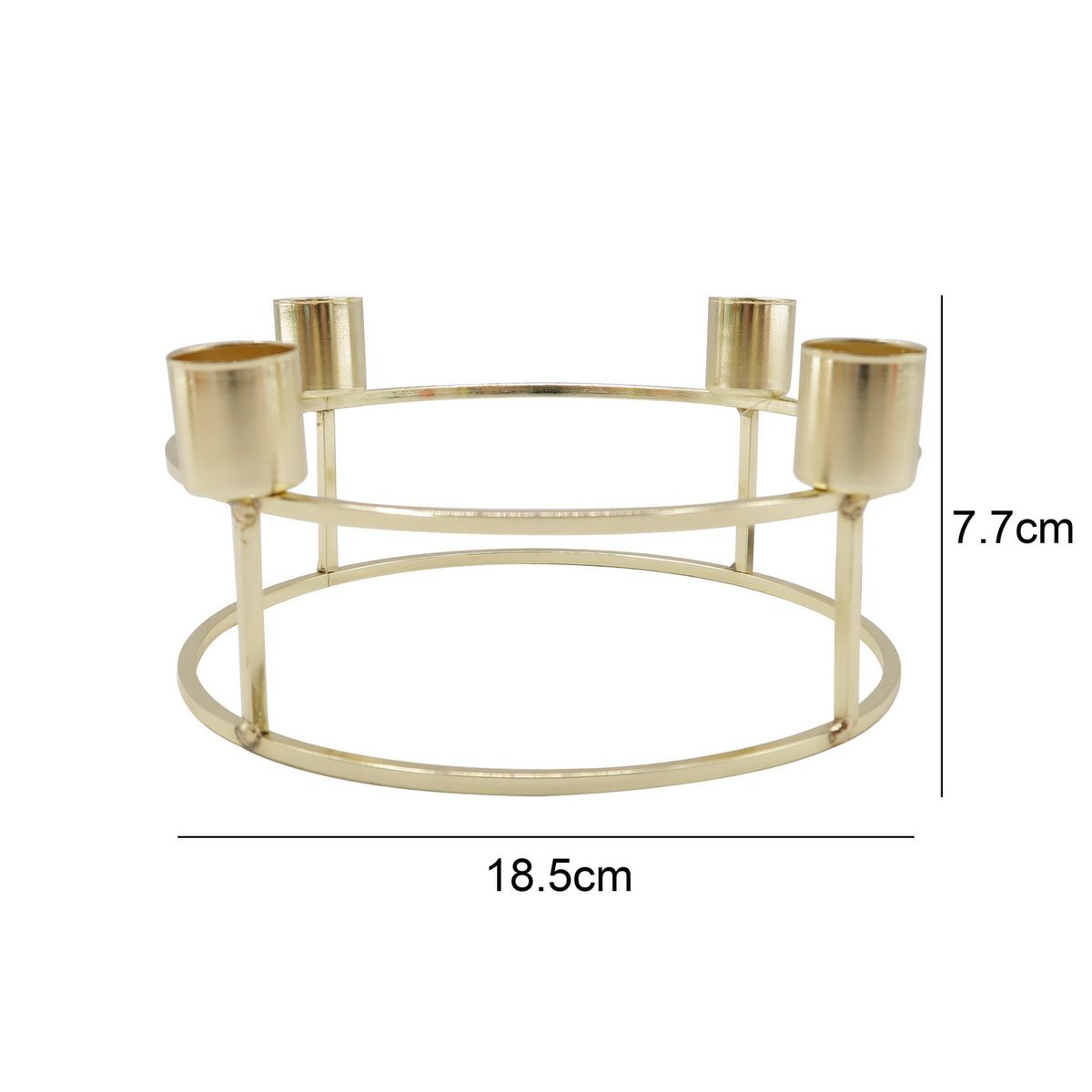 DEAR SANTA - Candelabro de Metal Dorado 10x7.5cm