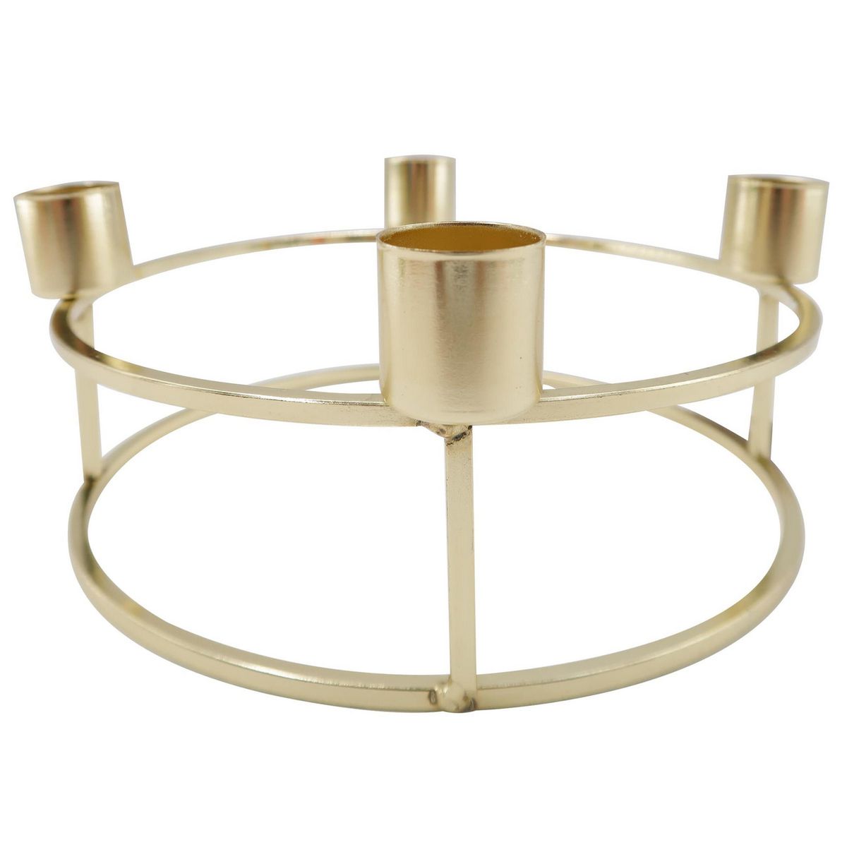 DEAR SANTA - Candelabro de Metal Dorado 10x7.5cm