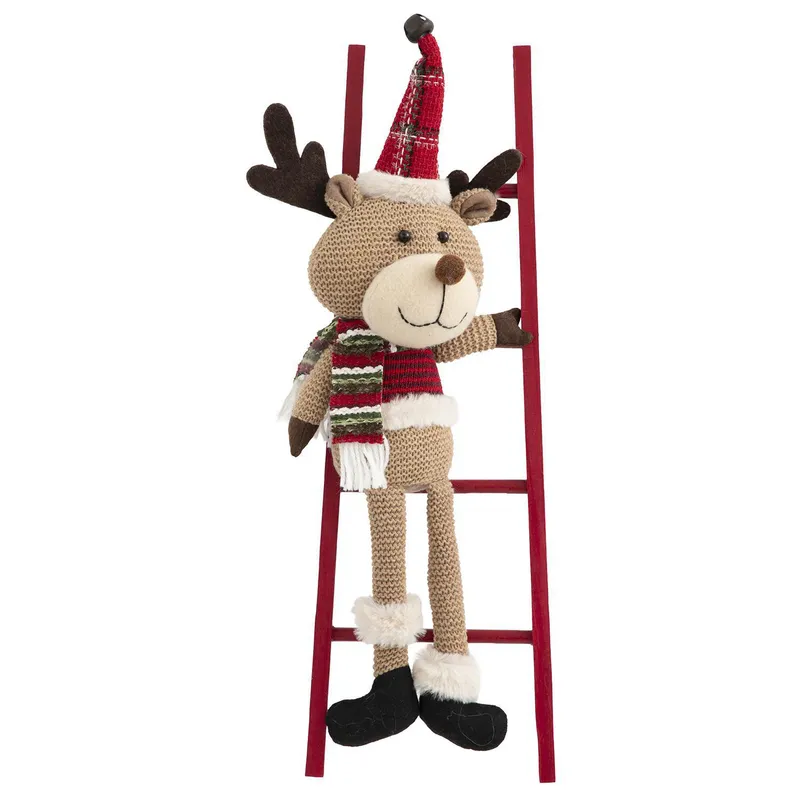 DEAR SANTA - Reno con Ropa de Crochet en Escalera