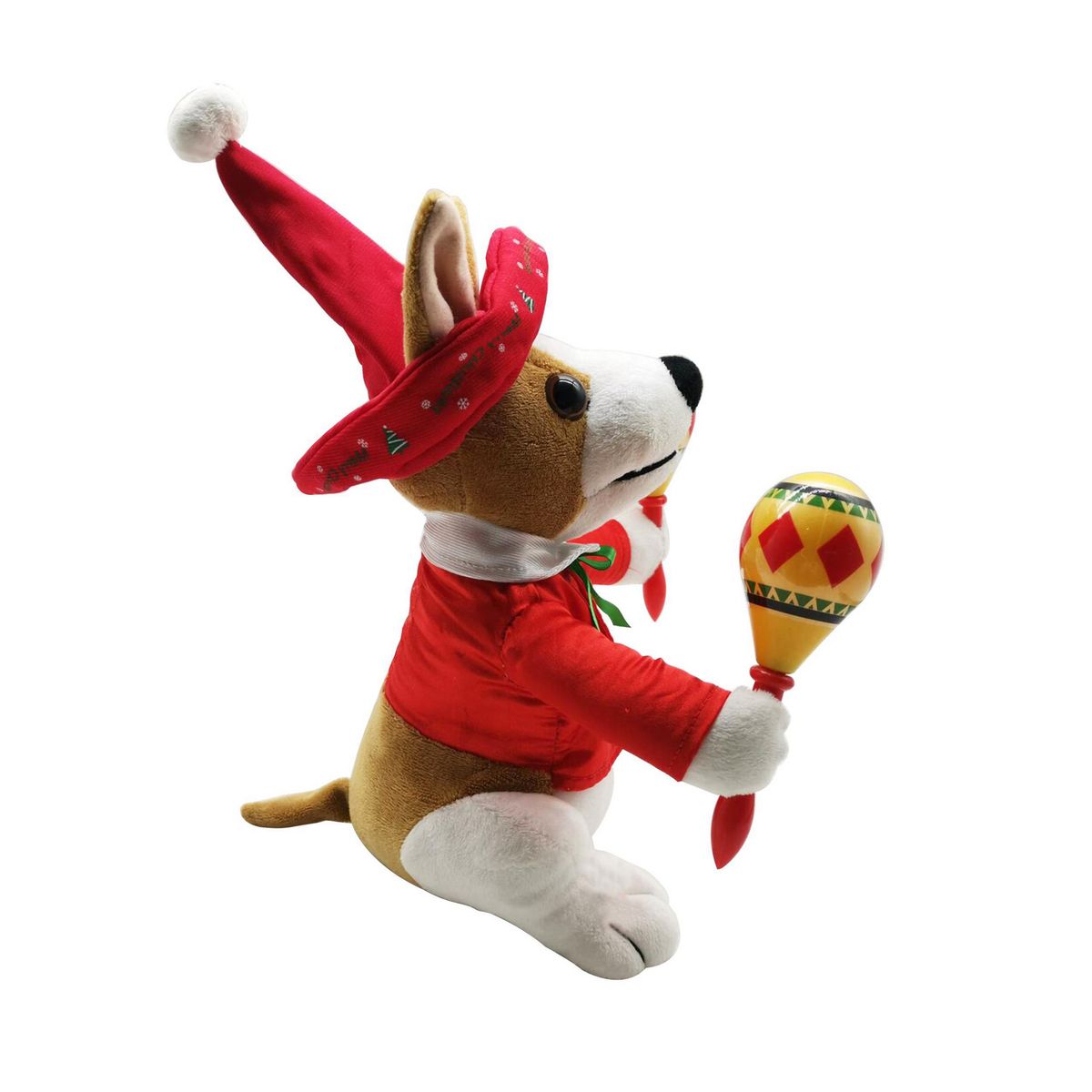 DEAR SANTA - Perro Sentado Animado con Maracas