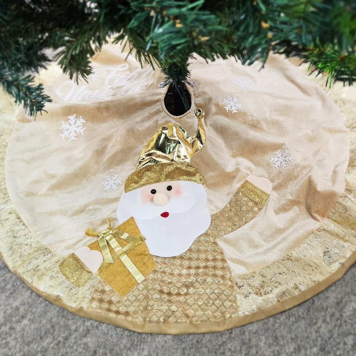 DEAR SANTA - Pie de Árbol Santa 101.5 cm Dorado