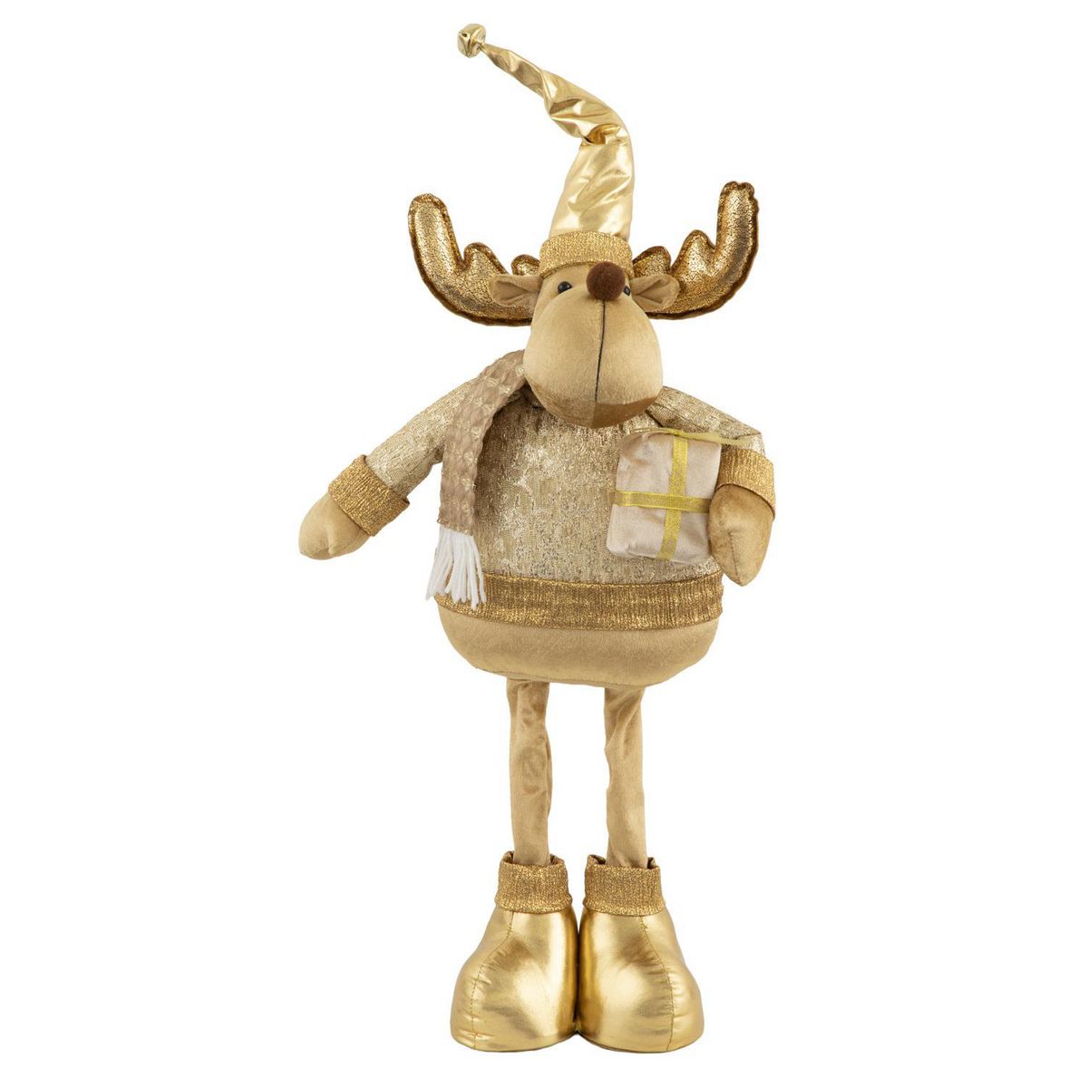 DEAR SANTA - Reno con Piernas Largas Dorado 63 cm