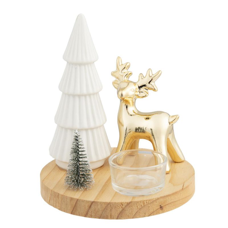 DEAR SANTA - Portavelas Reno Porcelana 14.7 cm