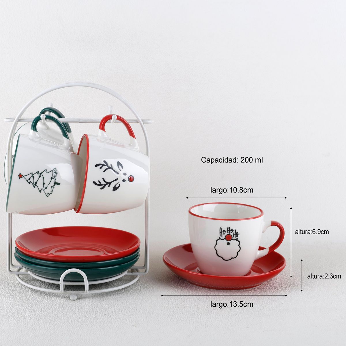 DEAR SANTA - 4 Tazas de Café Navidad 200ml