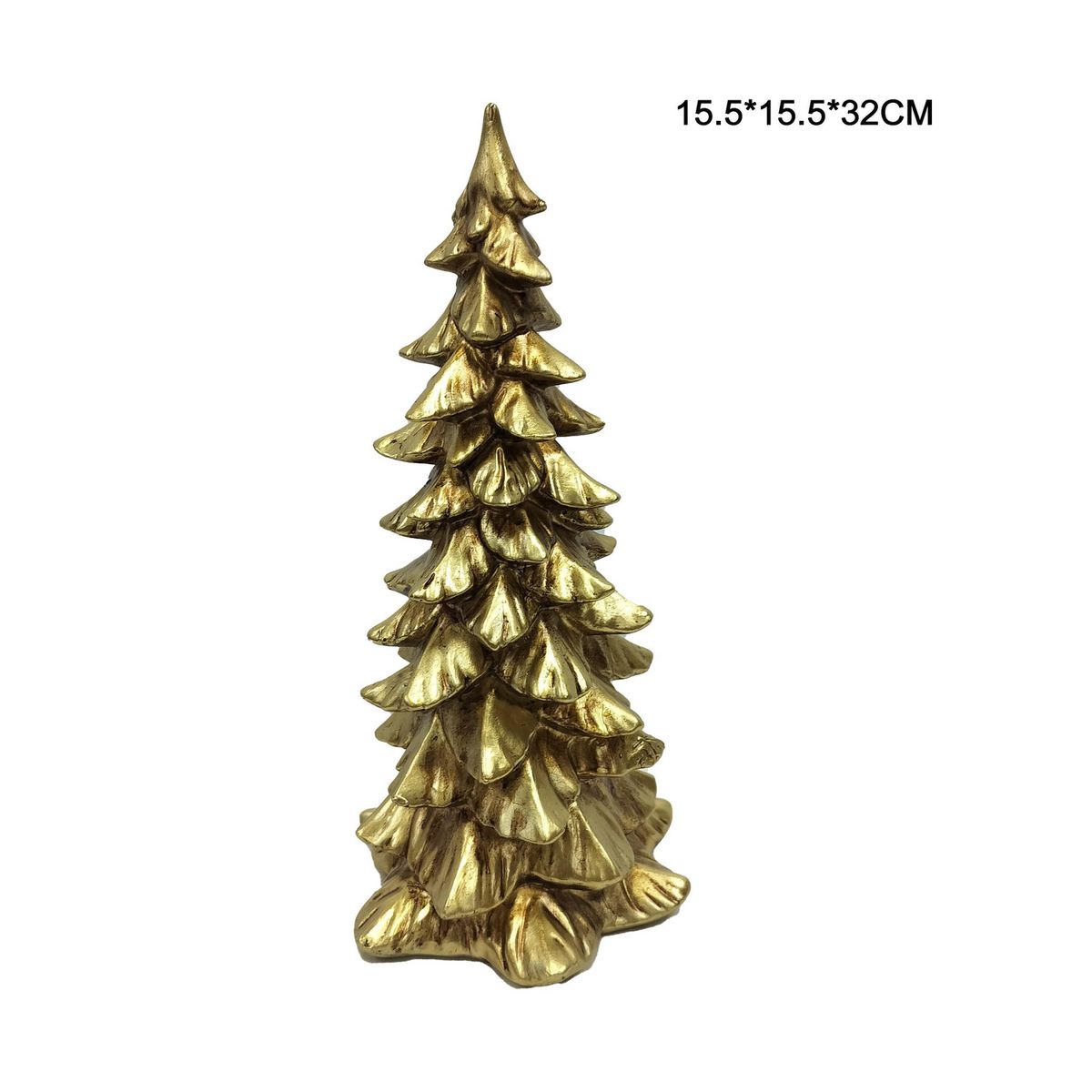 DEAR SANTA - Árbol de Navidad Poliresina Dorado 32.5cm