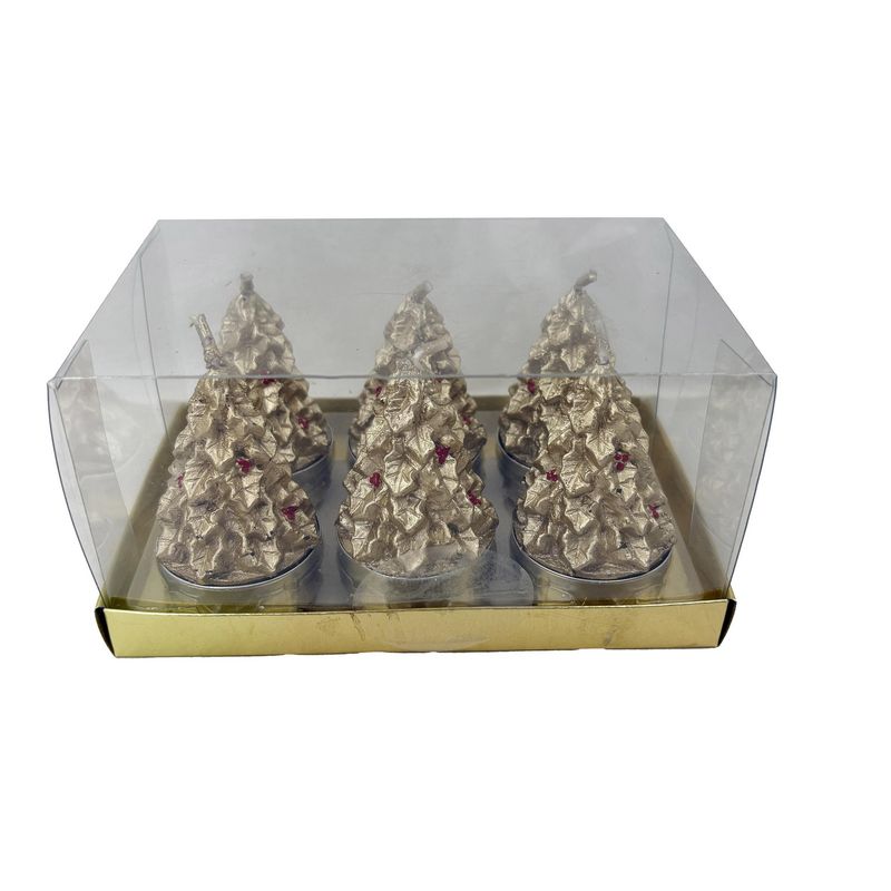 DEAR SANTA - Set de 6 Velas Árboles 3.8 cm