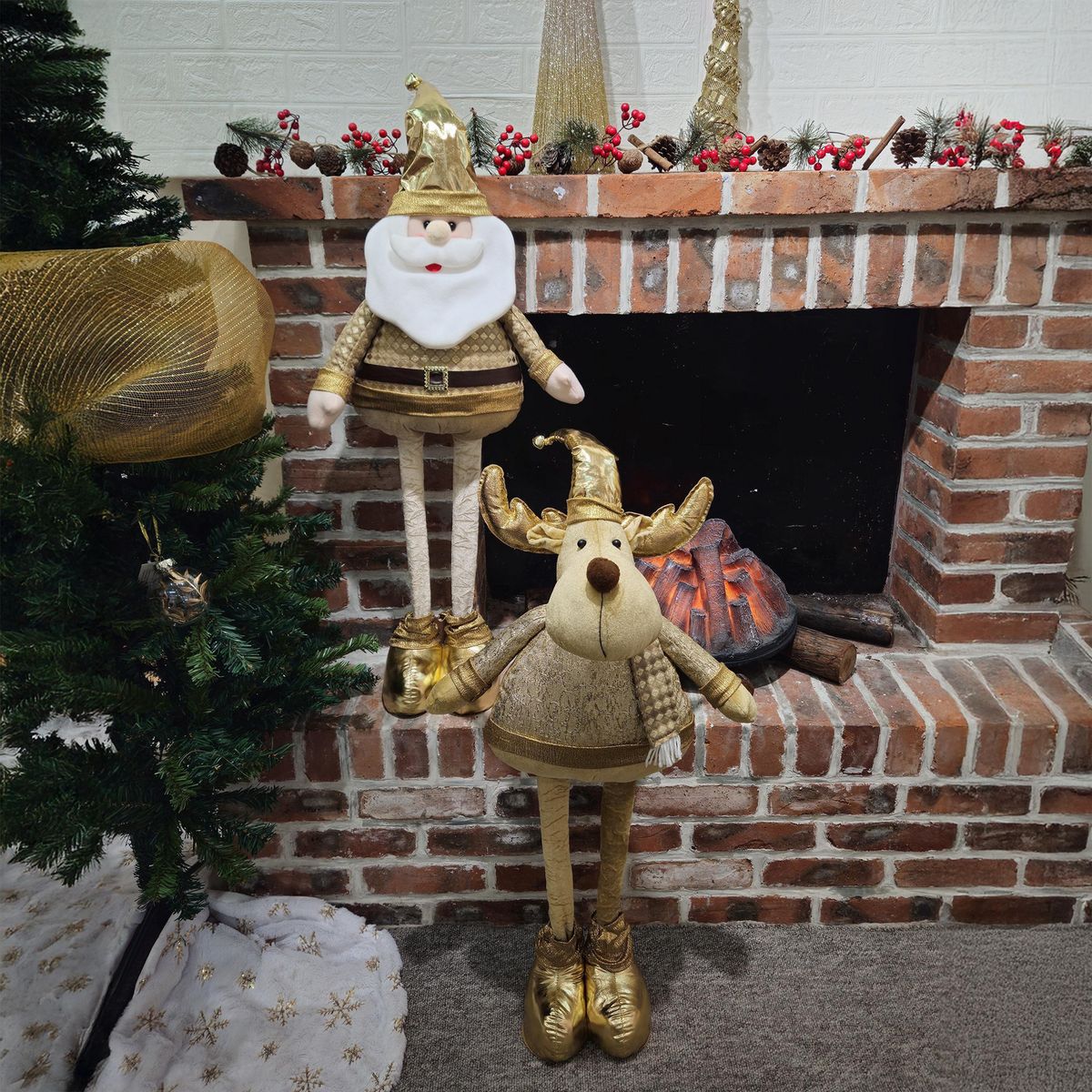 DEAR SANTA - Reno Extensible Dorado 90 cm