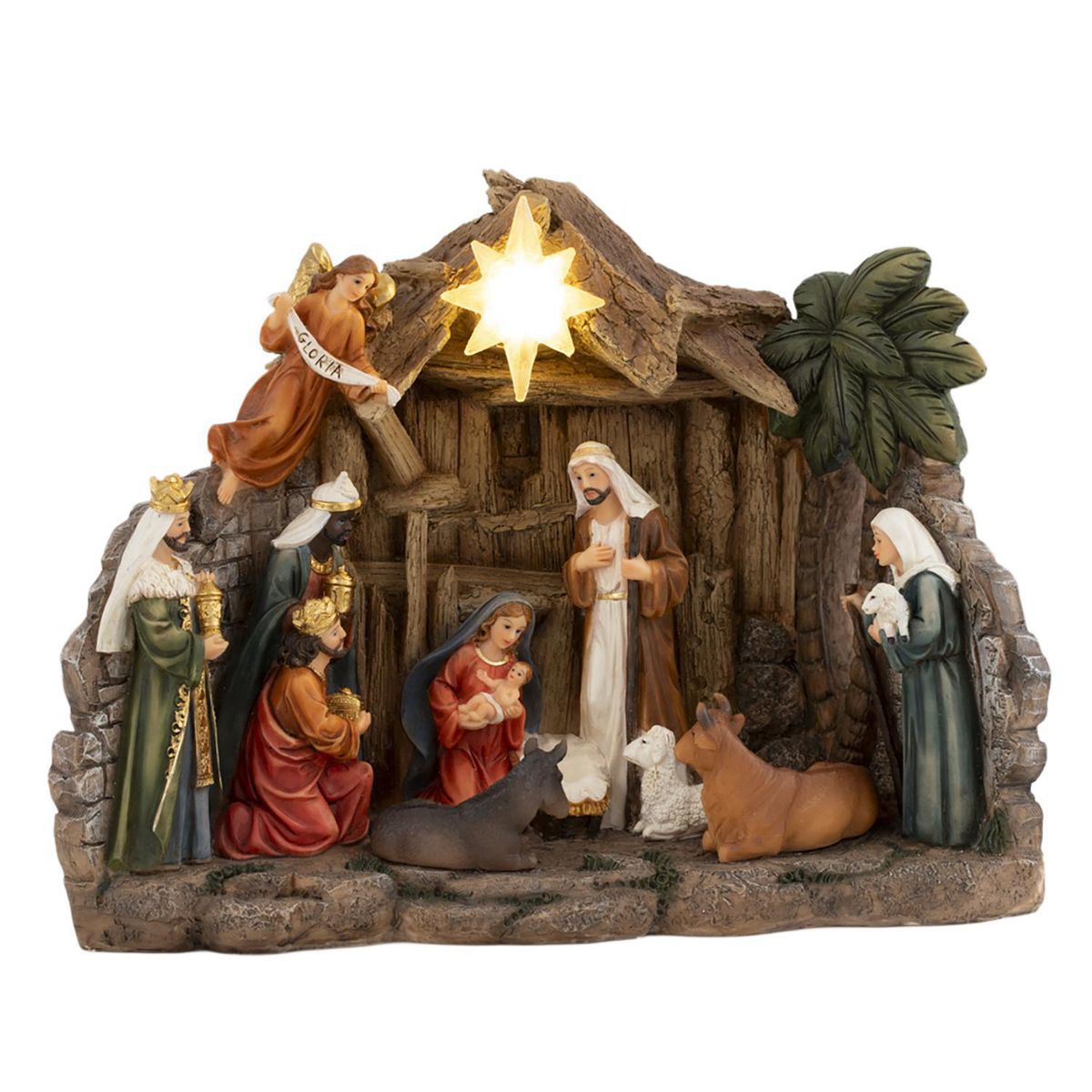 DEAR SANTA - Pesebre LED Navidad 19cm