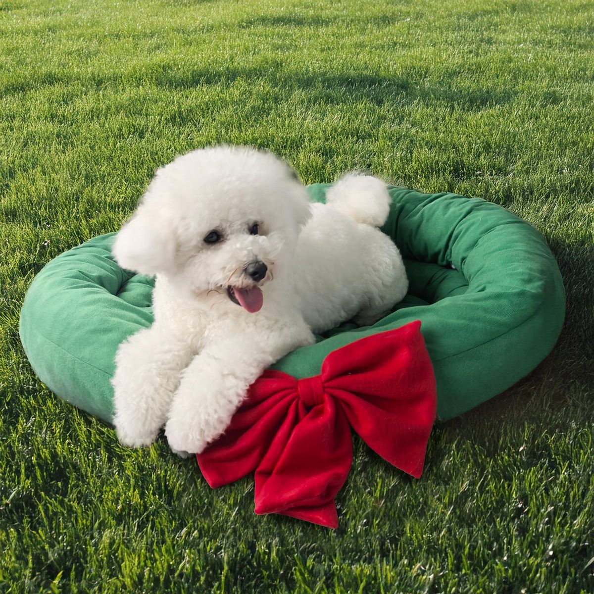 DEAR SANTA - Cama para Mascota Verde Pet Glam