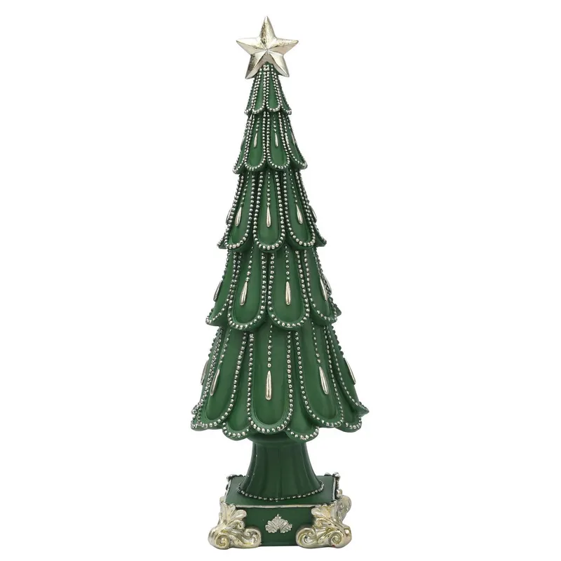 DEAR SANTA - Adorno Árbol de Navidad Resina Verde 40cm