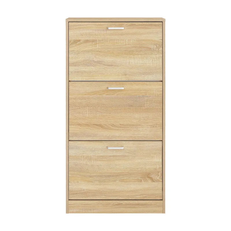 JUST HOME COLLECTION - Zapatero 3 Puertas 60x117x24 cm Melamina Roble