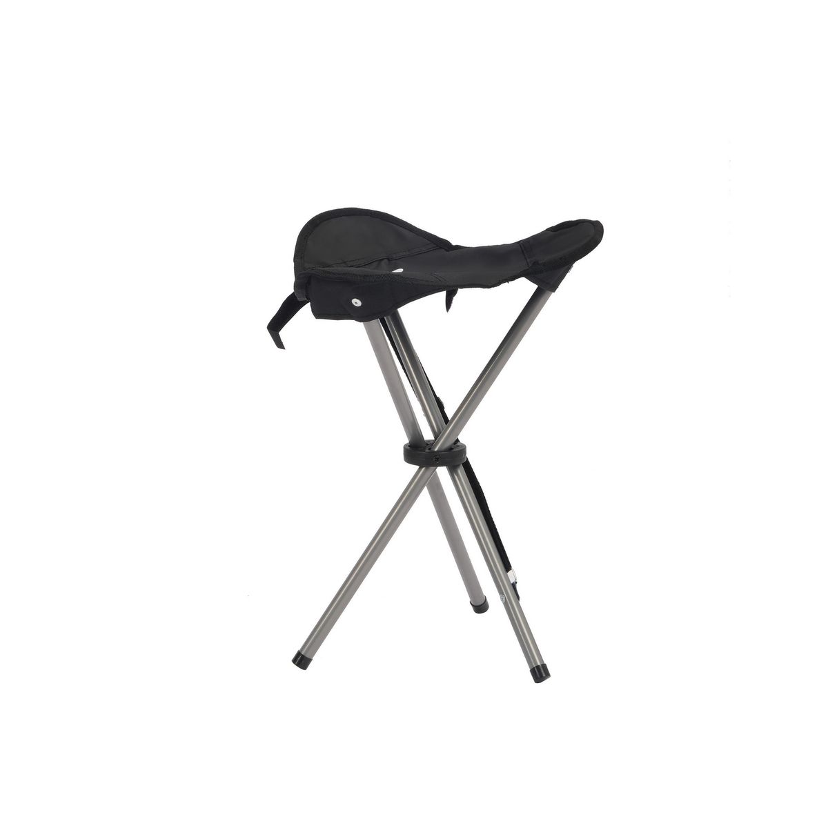 KLIMBER - Banqueta Camping Plegable 3 Patas 31x41x31 cm Negro