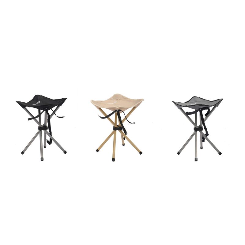 KLIMBER - Banqueta Camping Plegable 4 Patas 33x48x33 cm Multicolor