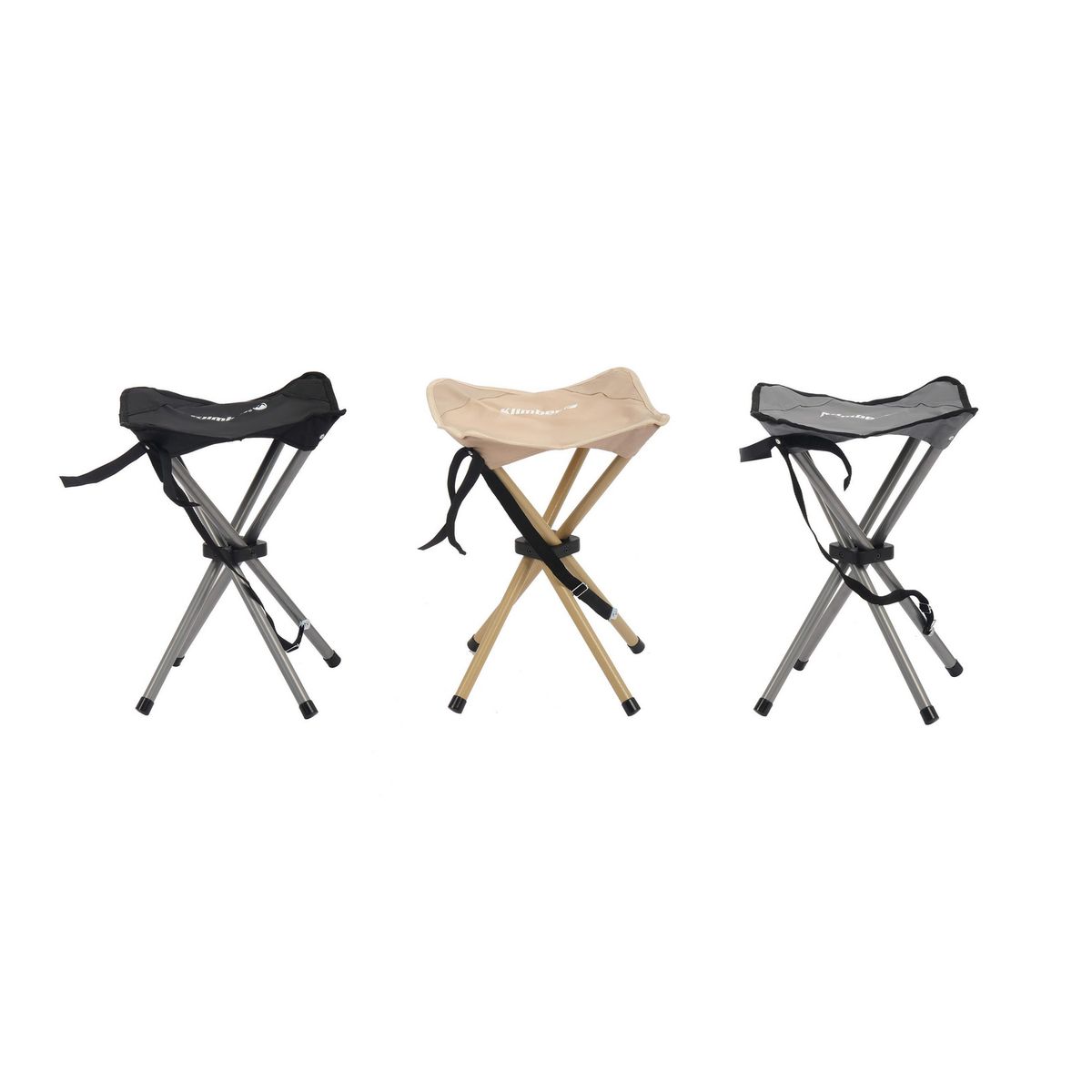 KLIMBER - Banqueta Camping Plegable 4 Patas 33x48x33 cm Multicolor