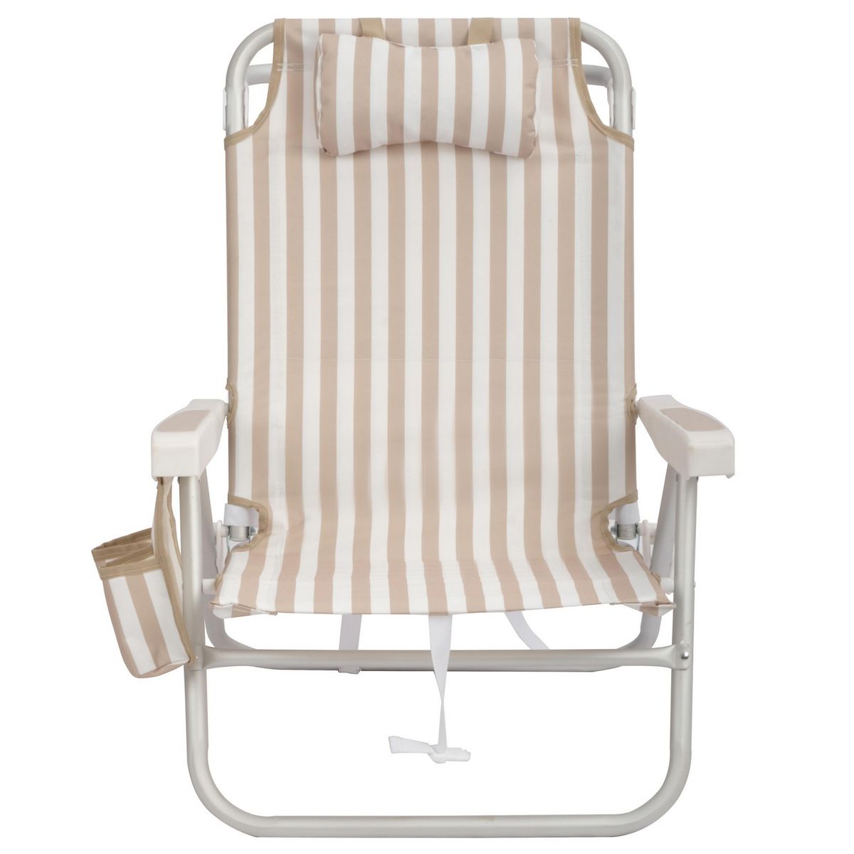 KLIMBER - Silla Playa Aluminio 2 en 1 Beige 63x81x104 cm