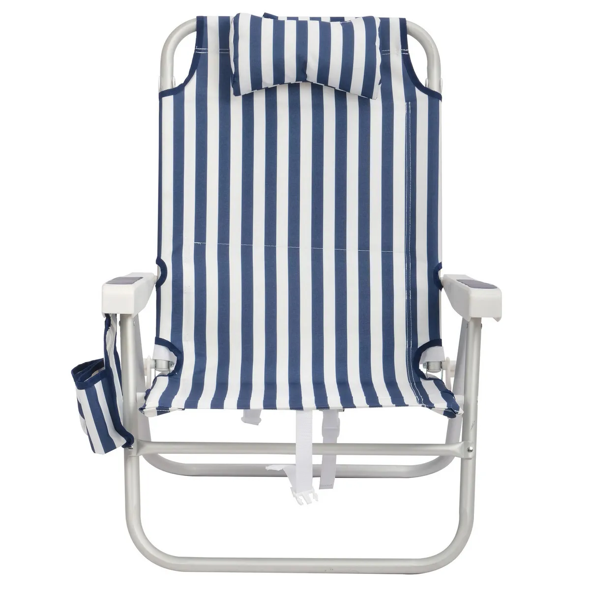 KLIMBER - Silla Playa Aluminio 2 en 1 Azul 63x81x104 cm