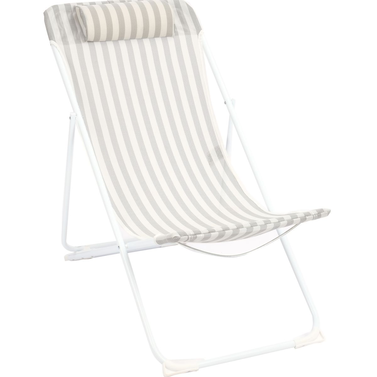 KLIMBER - Silla Playa 3 Posiciones 55x89x87 cm Gris