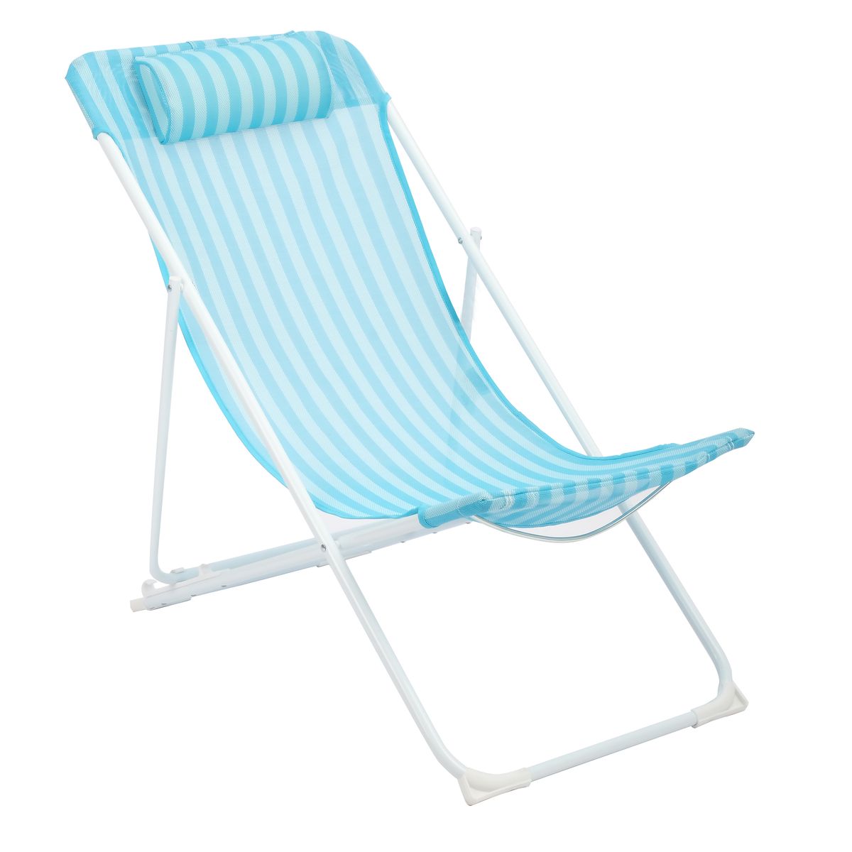 KLIMBER - Silla Playa 3 Posiciones 55x89x87 cm Celeste