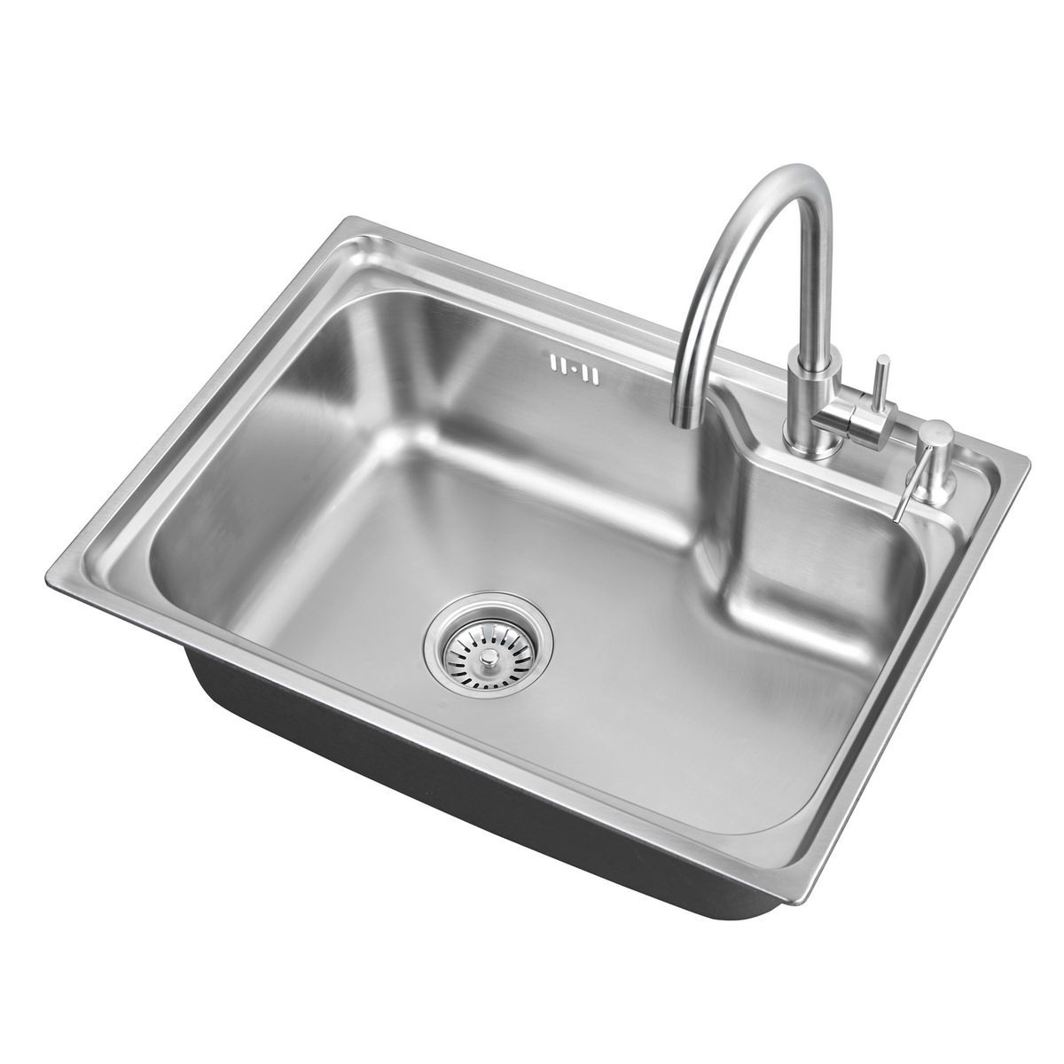 SENSI DACQUA - Lavadero de Cocina con Grifería Niquel 