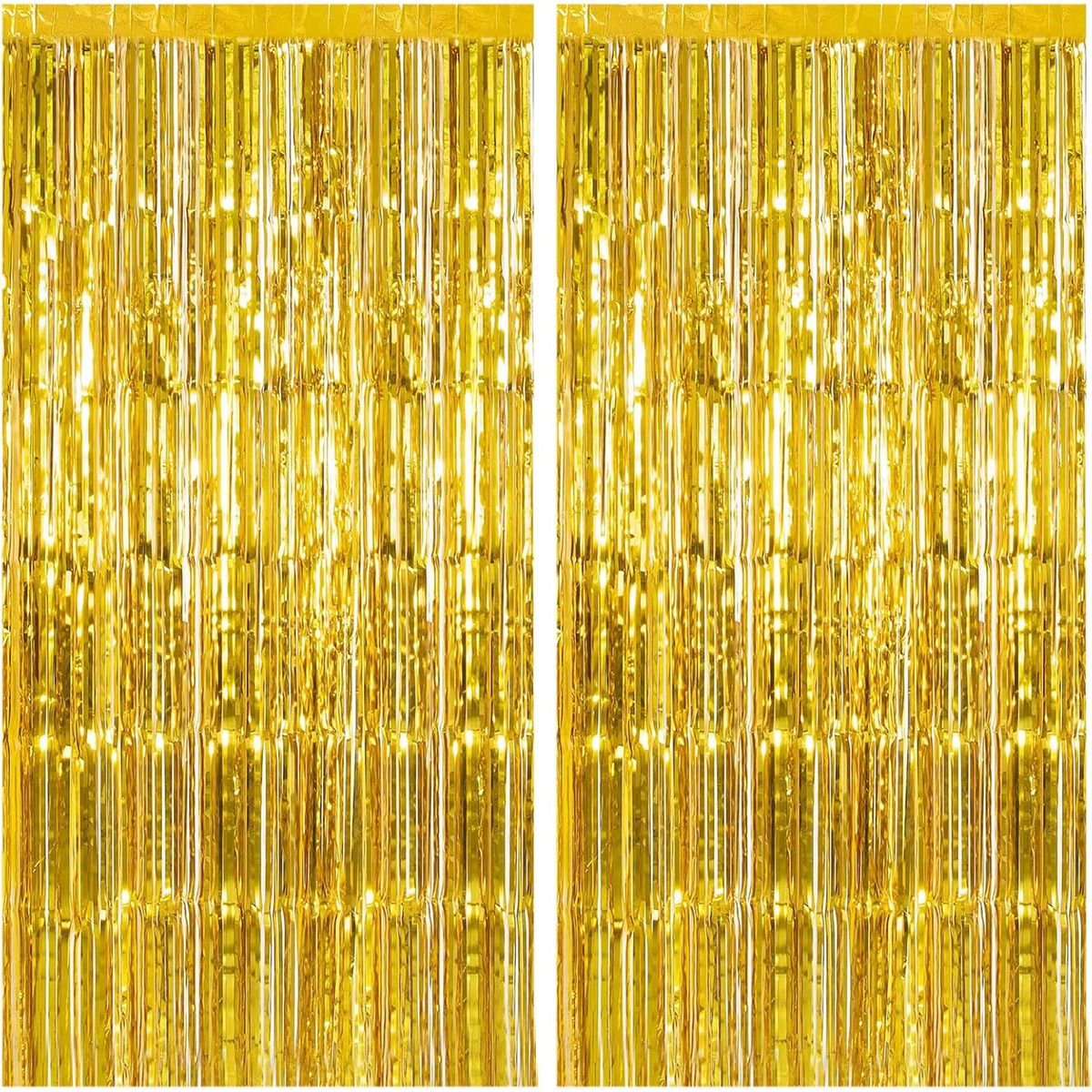 JUST HOME COLLECTION - Cortina para Fiesta Color Plateado/Dorado