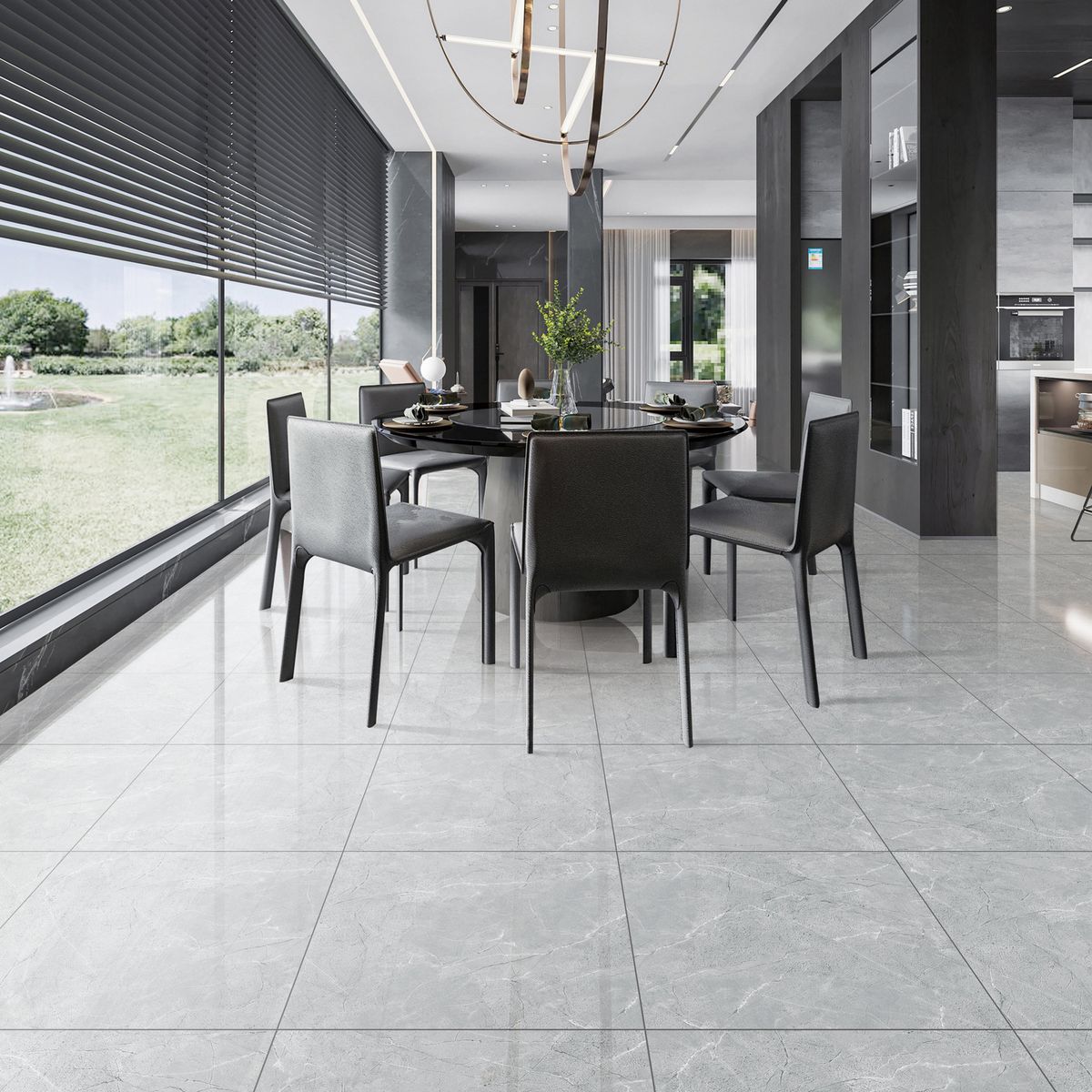 HOLZTEK - Porcelanato Marmoladas Venti Gris 60x60cm 1.44m2 