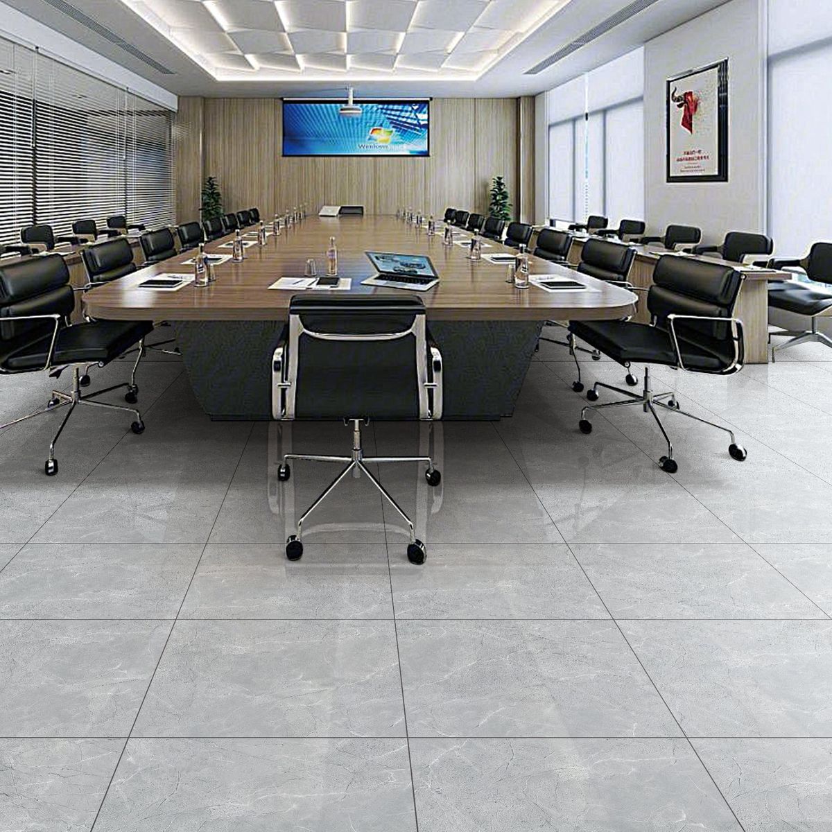 HOLZTEK - Porcelanato Marmoladas Venti Gris 60x60cm 1.44m2 