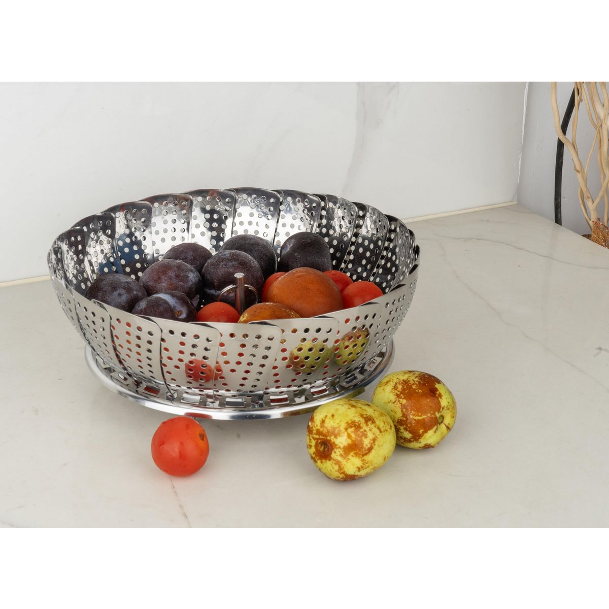 JUST HOME COLLECTION - Vaporera de acero inoxidable