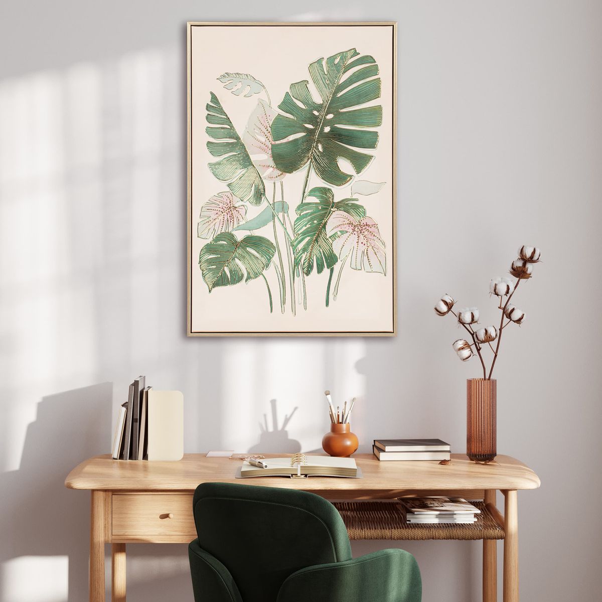 JUST HOME COLLECTION - Cuadro Plantas 2 Foil 40x60 cm