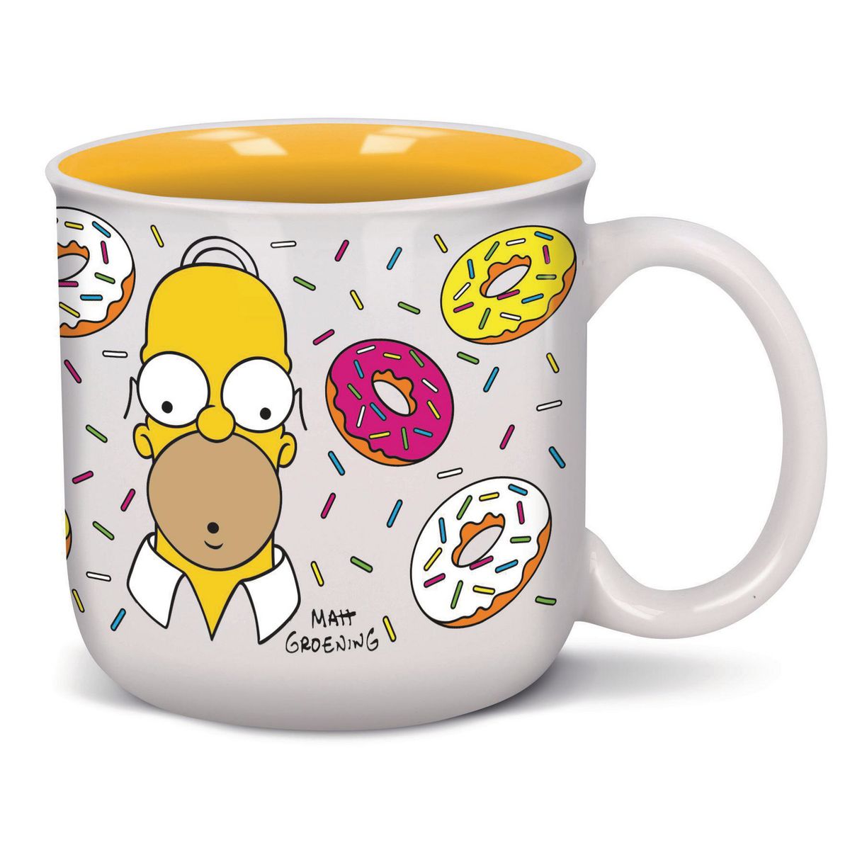 STOR - Taza de Cerámica 14 oz Simpsons Donuts Multicolor